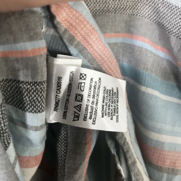 Vans Off The Wall Button Up Collared Short Sleeved Striped Men’s Size XL - Picture 5 of 5